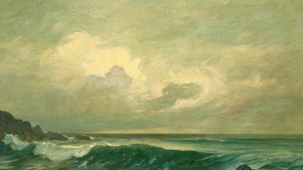 Lucien GOUBERT (1887-1964), Rochers à Fermanville, huile sur toile