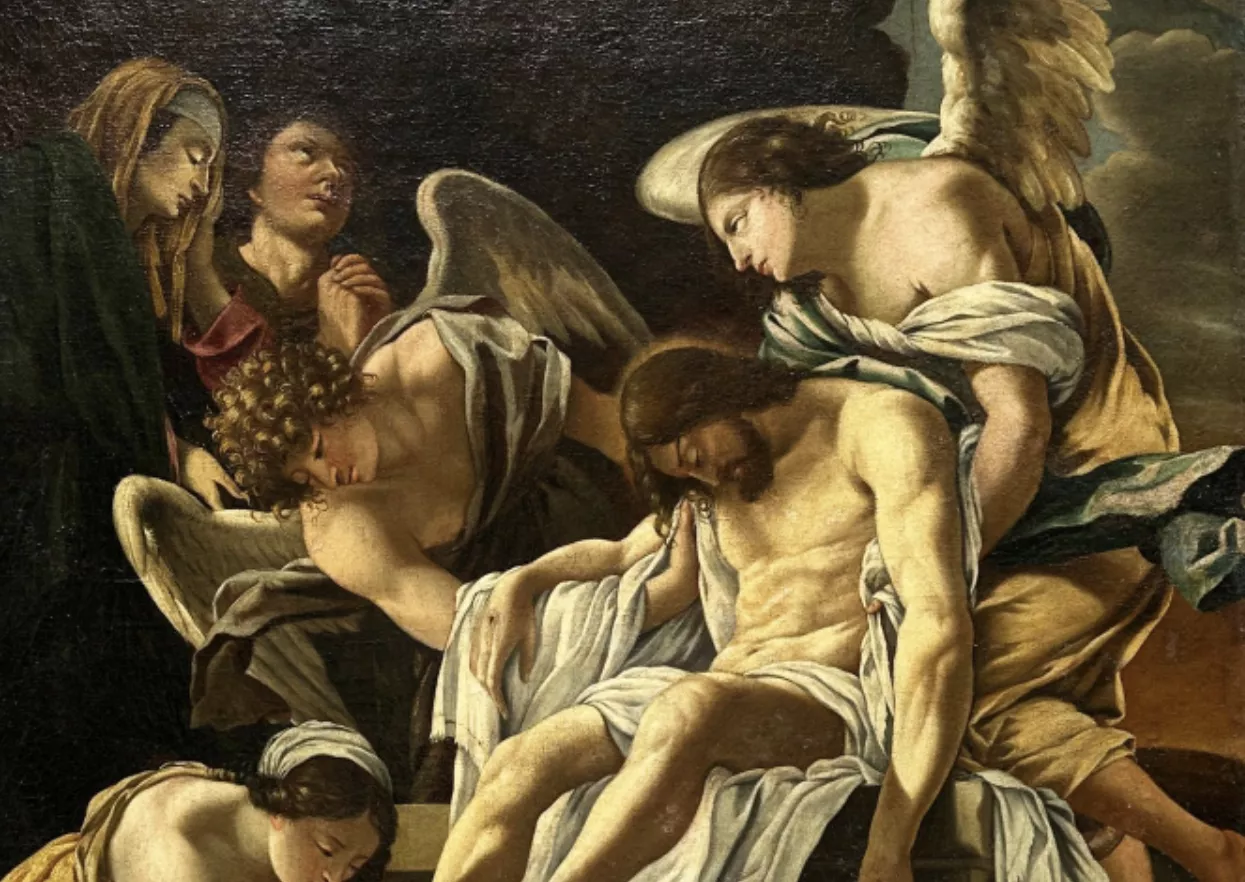 &Eacute;cole fran&ccedil;aise de la fin du XVIIe si&egrave;cle d'apr&egrave;s Simon Vouet (Paris 1590-1649 Paris) La mise au tombeau de J&eacute;sus-Christ