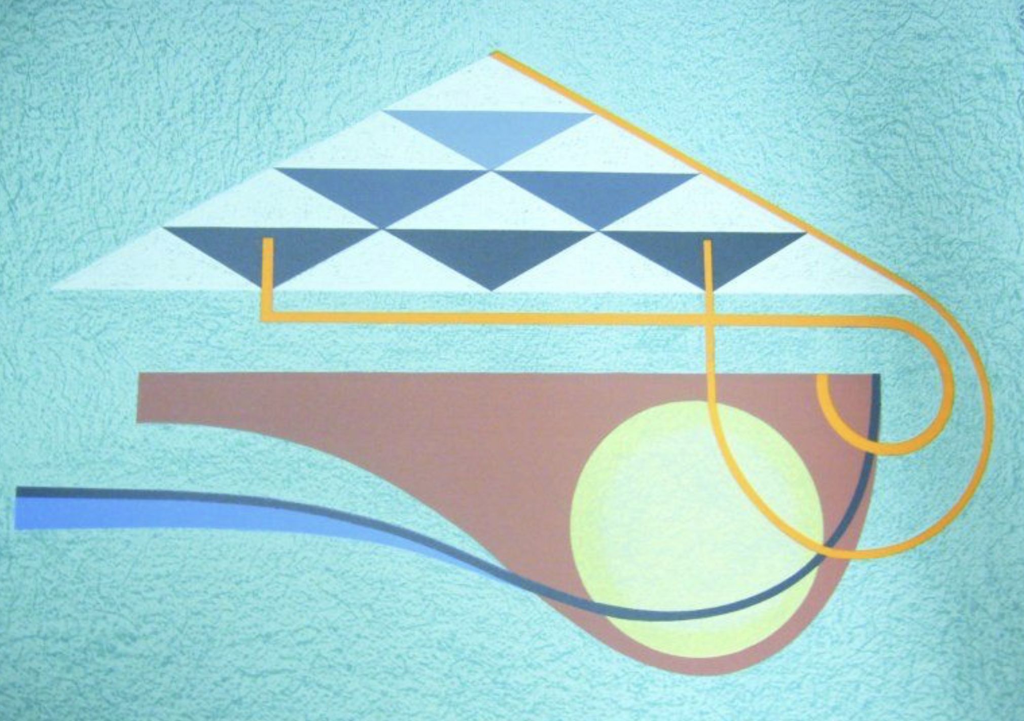 César Domela, huile sur toile