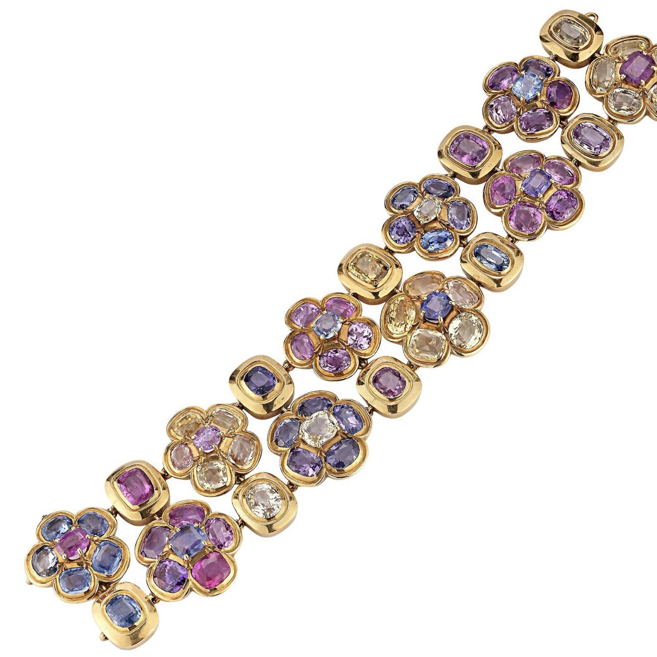 René Boivin, bracelet en or et pierres semi-précieuses