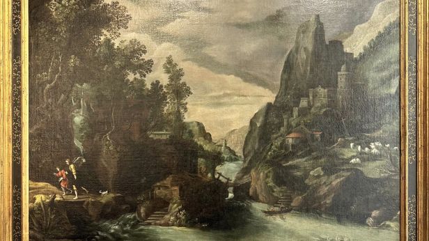 École Italo-flamande début XVIIème siècle, d'après Paul Bril, huile sur toile