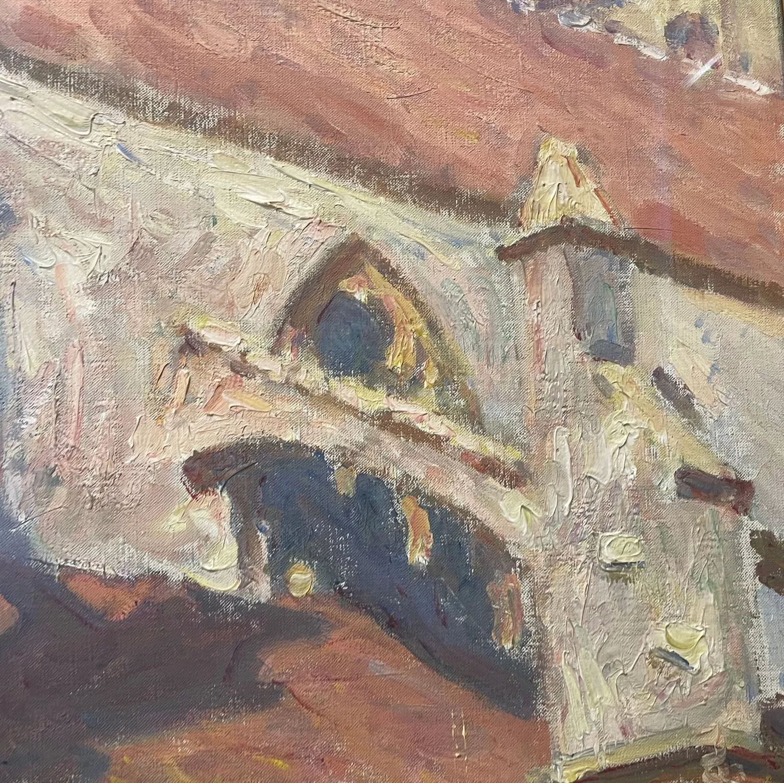 Sisley, huile sur toile, d&eacute;tail