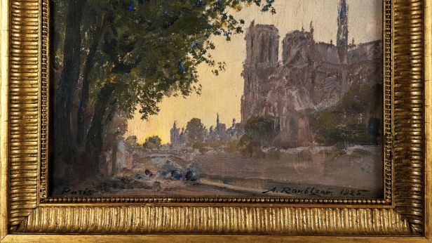 Alexandre ROUBTZOFF (1884-1949), Vue de Notre Dame de Paris, huile sur toile