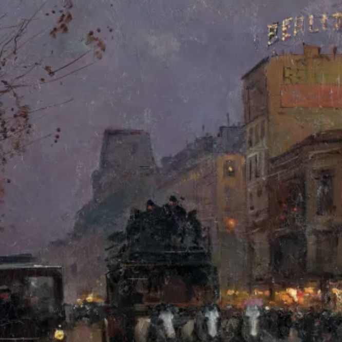 Édouard Cortès, huile sur toile