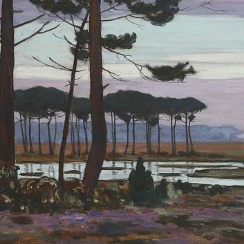Jean Roger SOURGEN (1883-1978), Bruyère au pied des pins des Landes, Huile sur toile