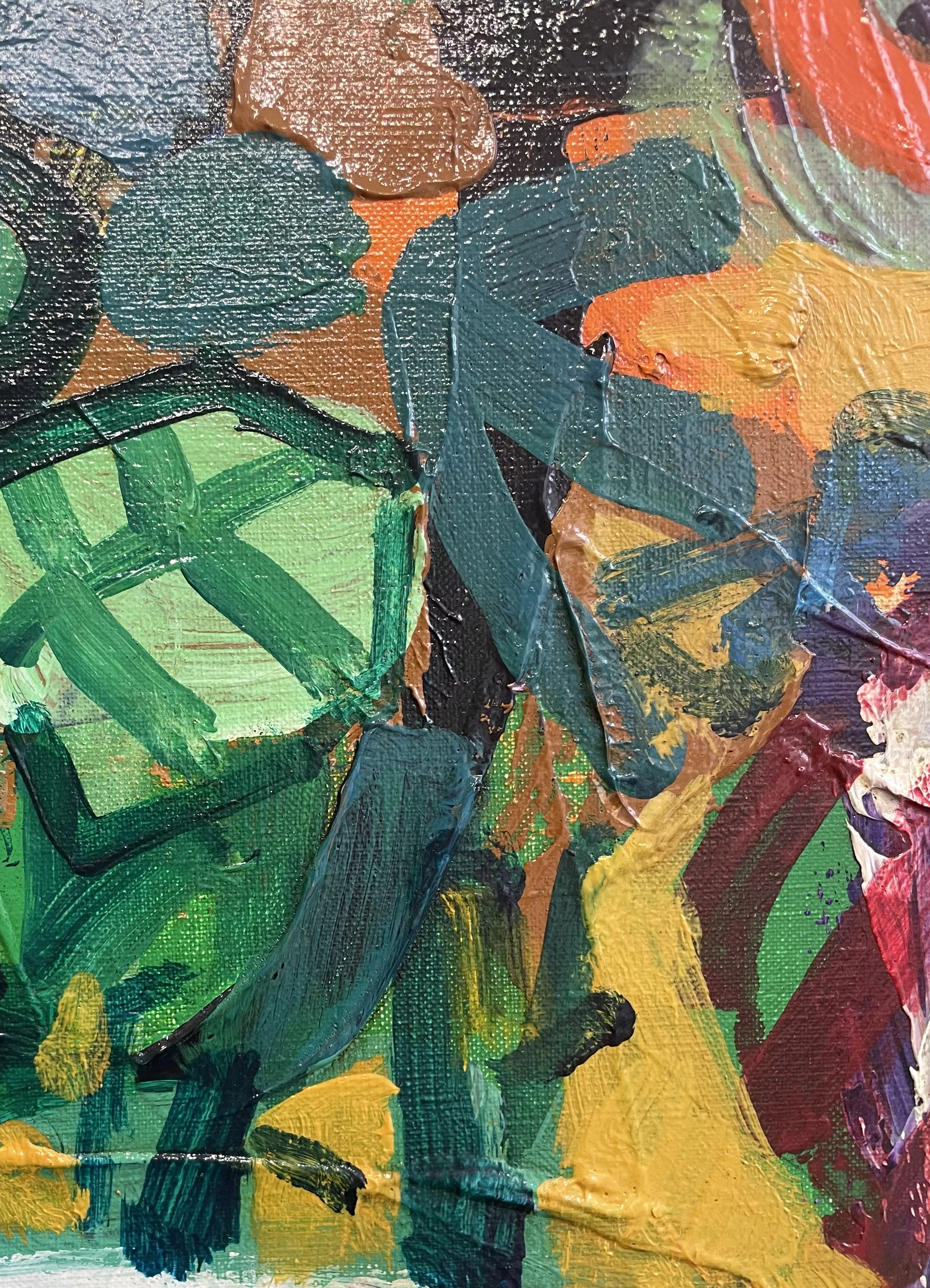 Paul A&iuml;zpiri, huile sur toile, focus