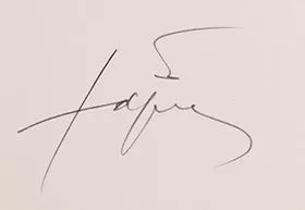 Signature de Antoni Tapies