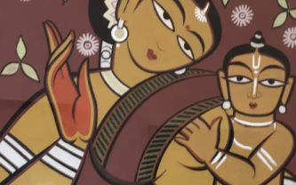 Jamini Roy, tempera sur bois