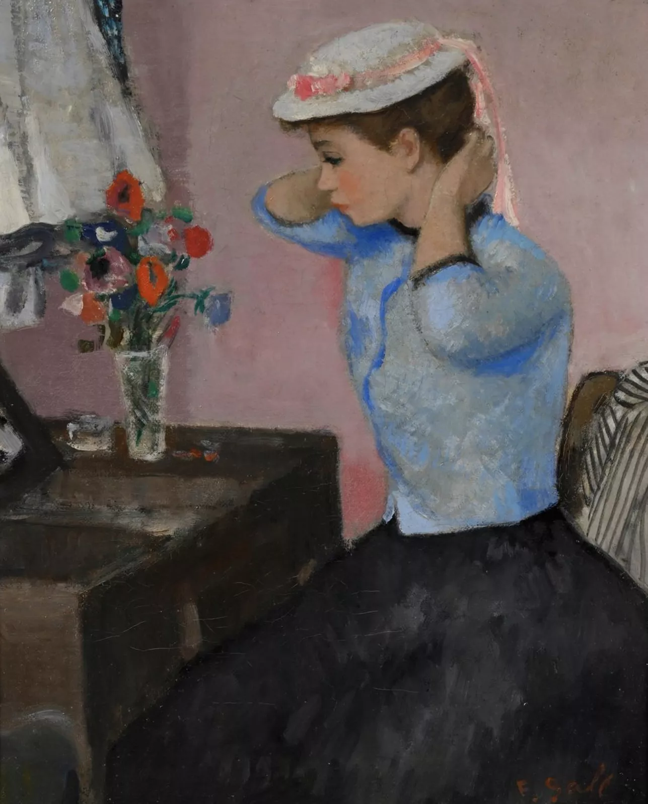 François Gall, huile sur toile