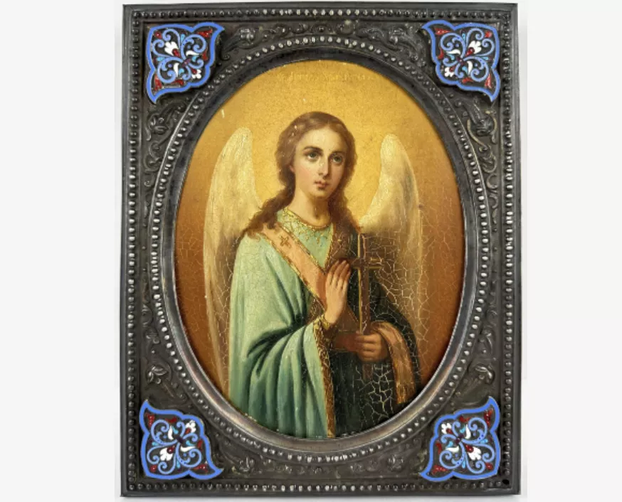 RUSSIE, ic&ocirc;ne de l'ange gardien, 1890