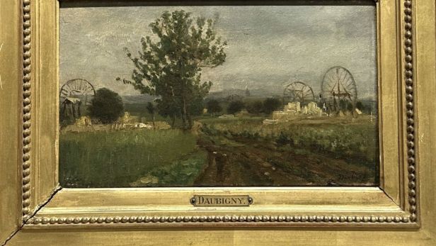 DAUBIGNY Charles François (1817-1878) Les carrières de Clamart Huile sur panneau