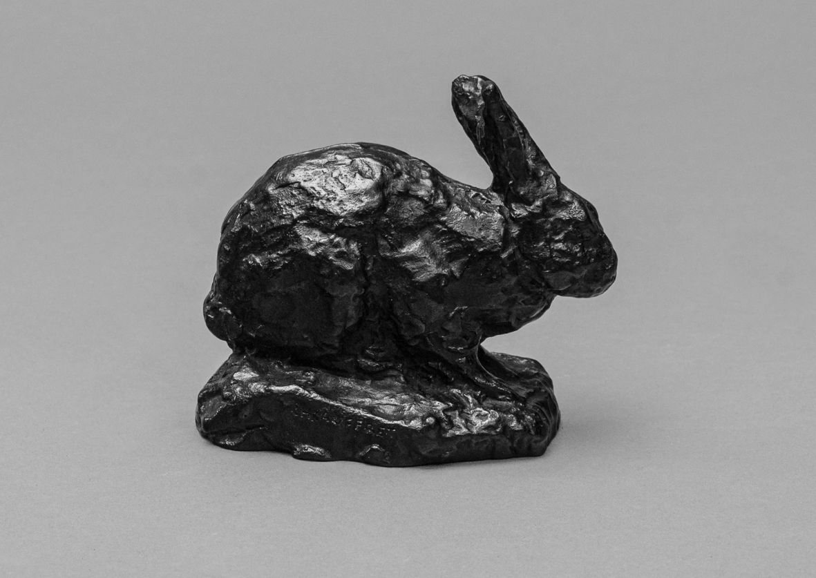 Charles Auffret, épreuve en bronze à patine noire