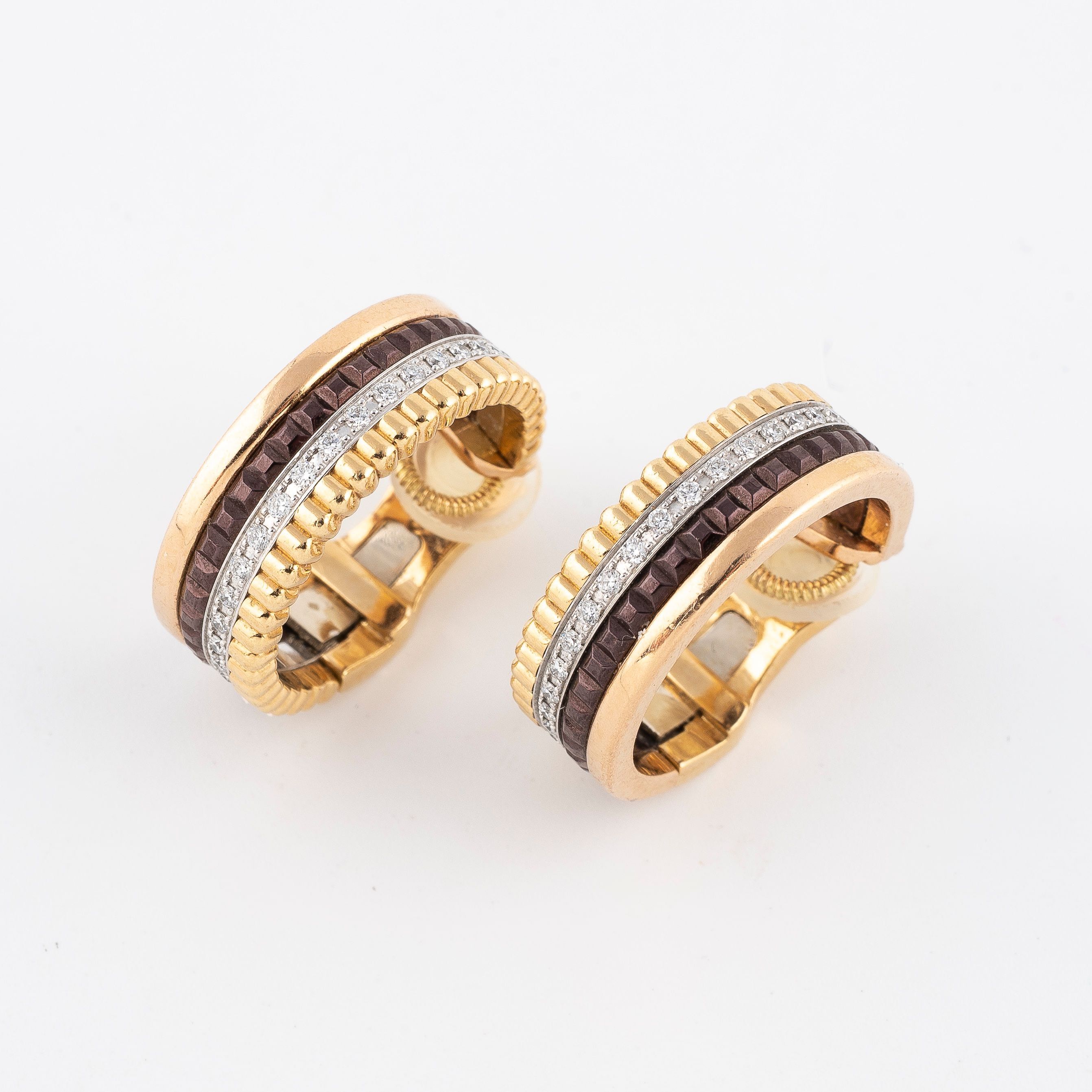 Boucheron, boucles d'oreilles en or, modèle quatre