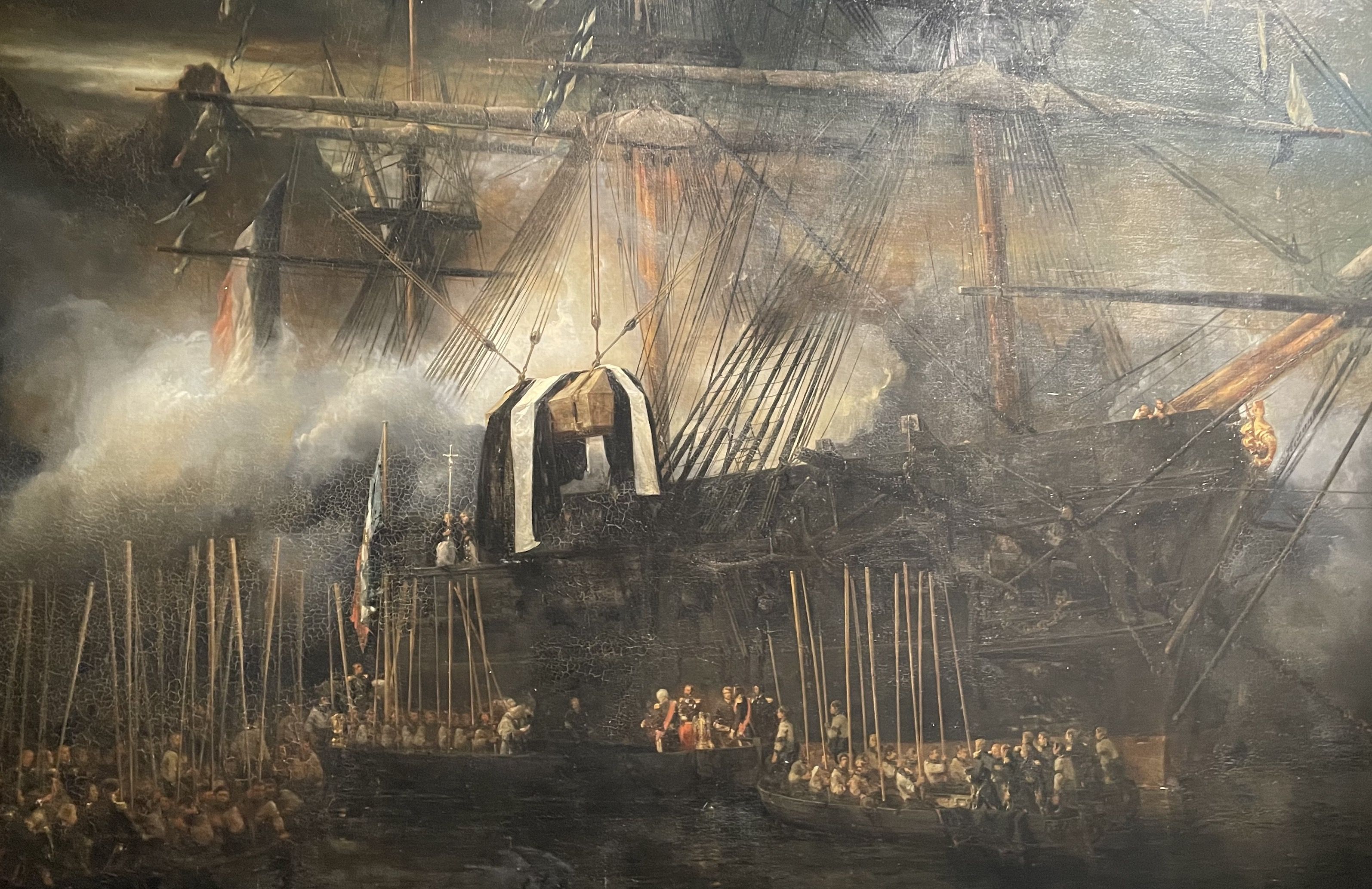 Isabey, la Belle Poule, huile sur toile