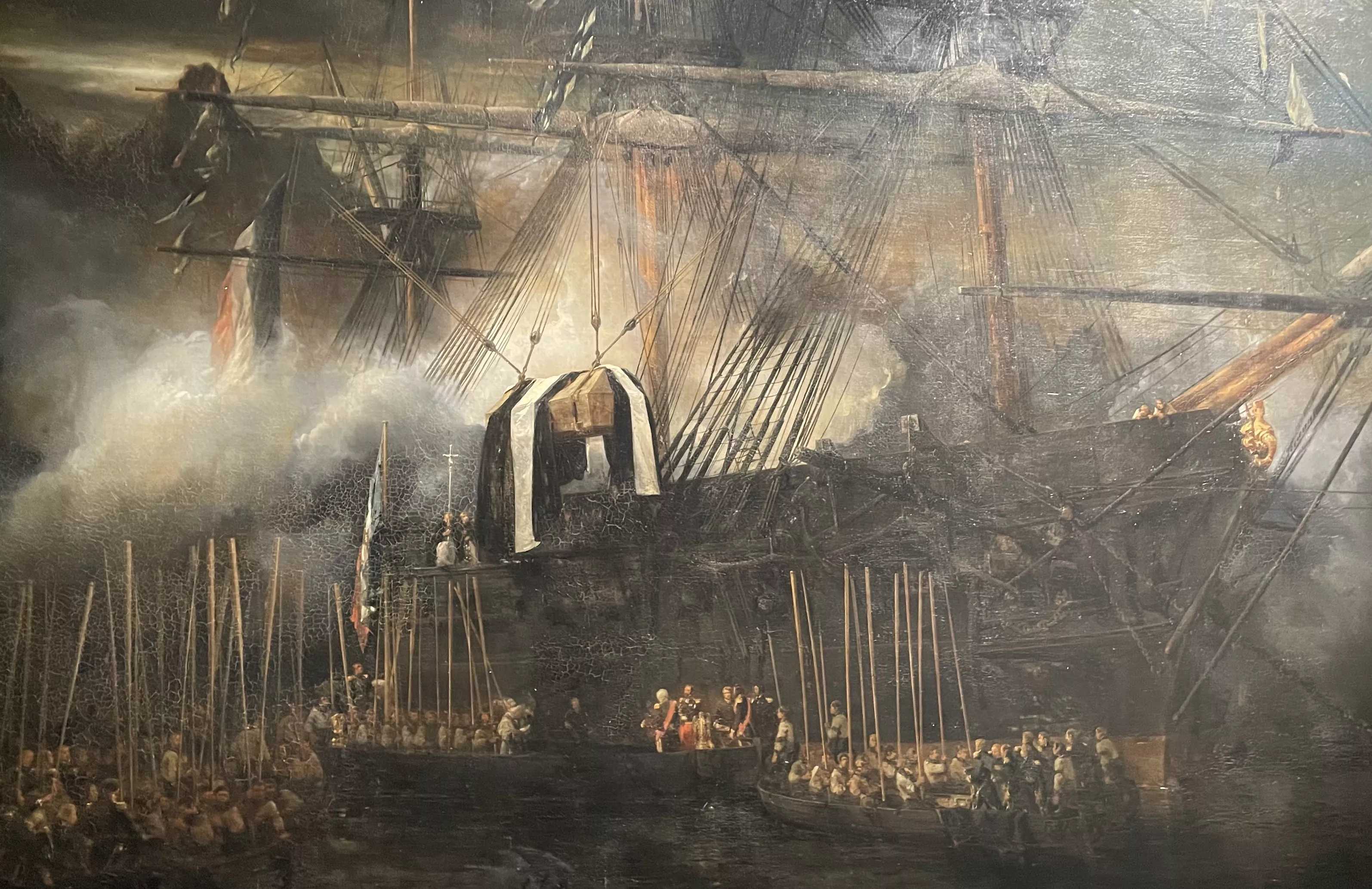 Isabey, la Belle Poule, huile sur toile