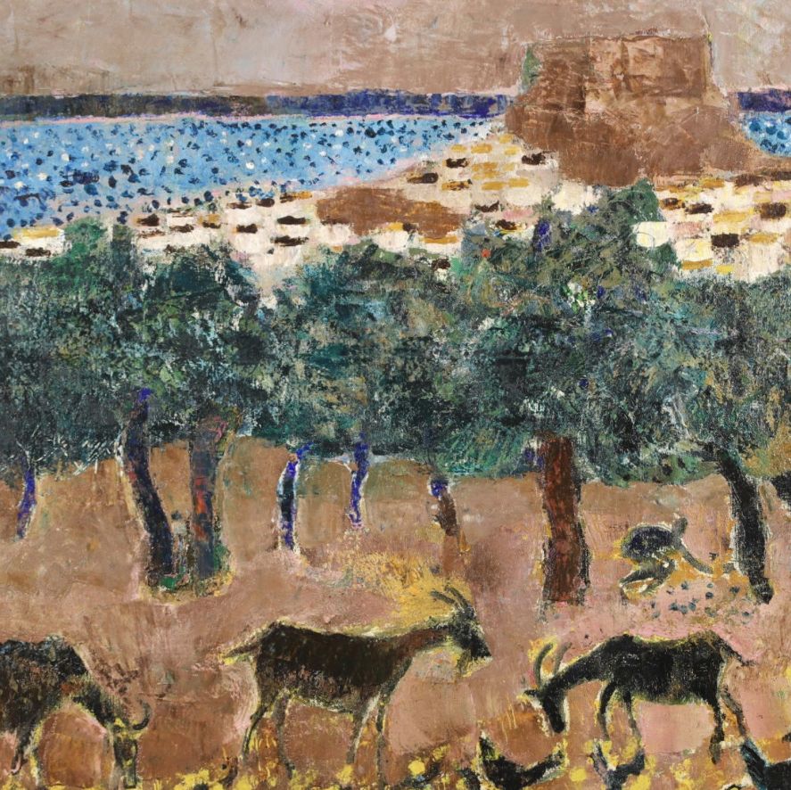 André Brasilier, huile sur toile