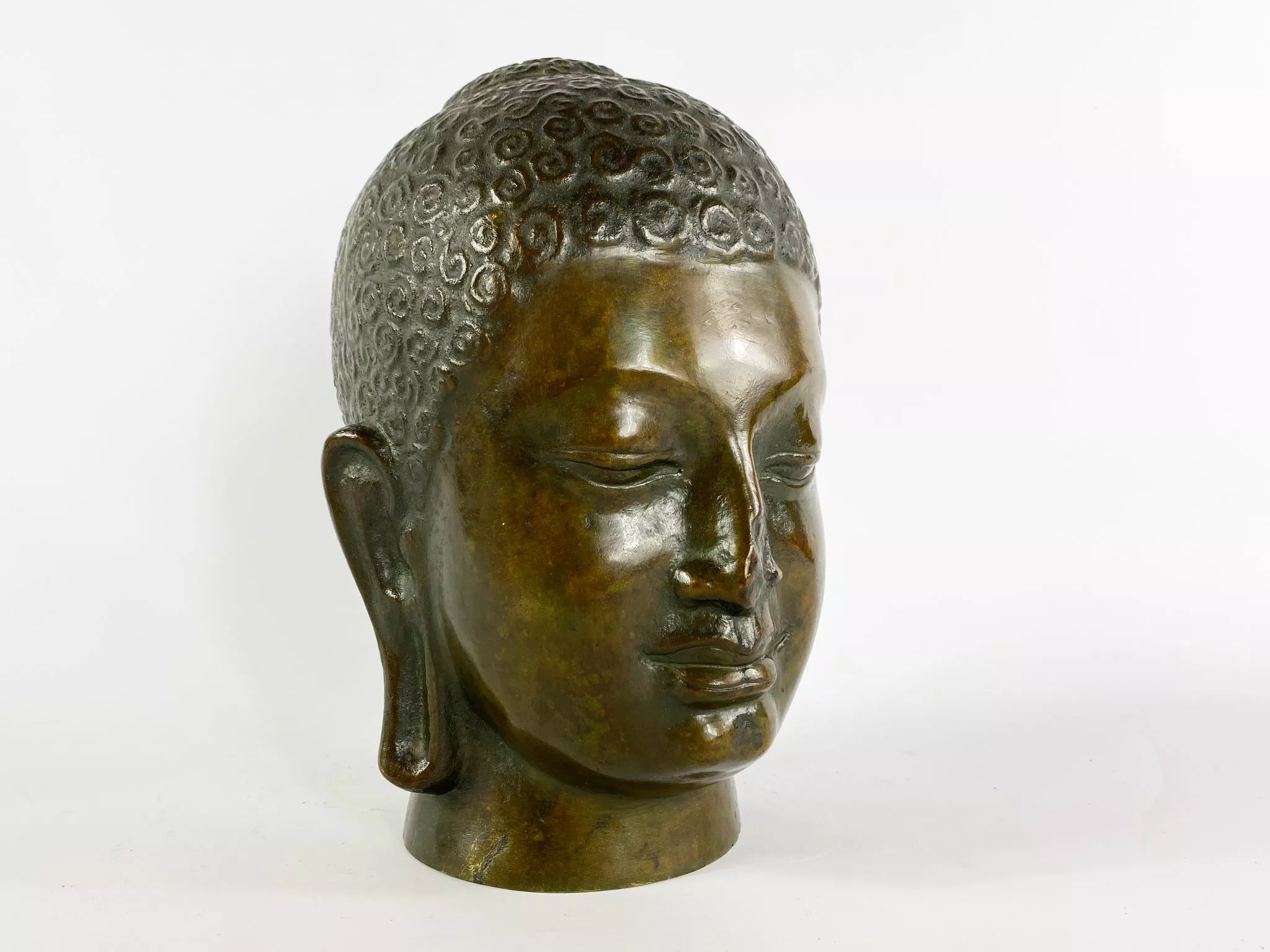Statue en bronze de Chine, t&ecirc;te de bouddha