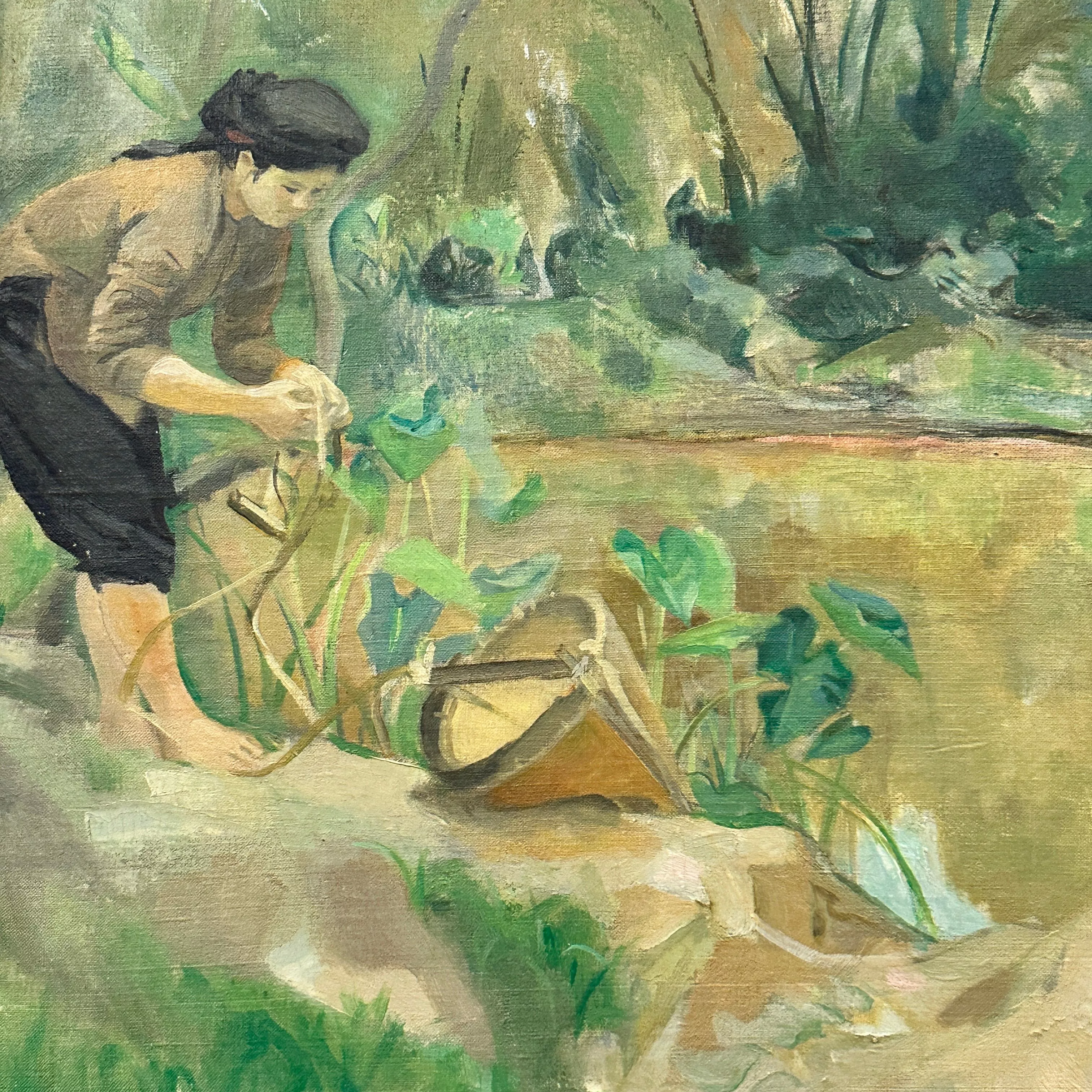 Tran Van Can, huile sur toile