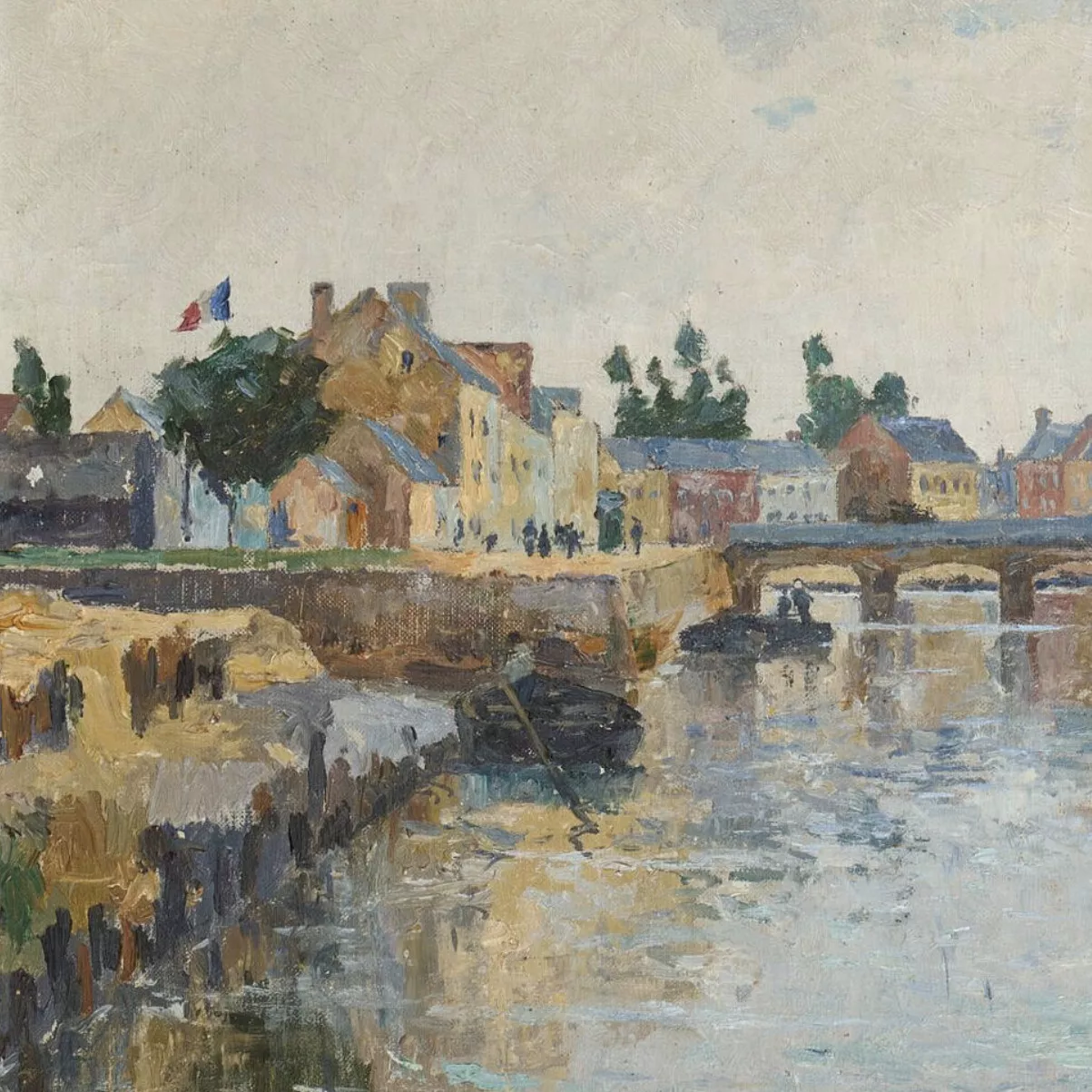 L&eacute;on Gustave Ravanne, huile sur toile