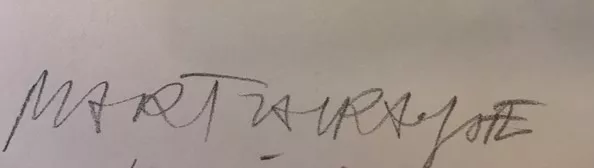 Signature de Martial Raysse