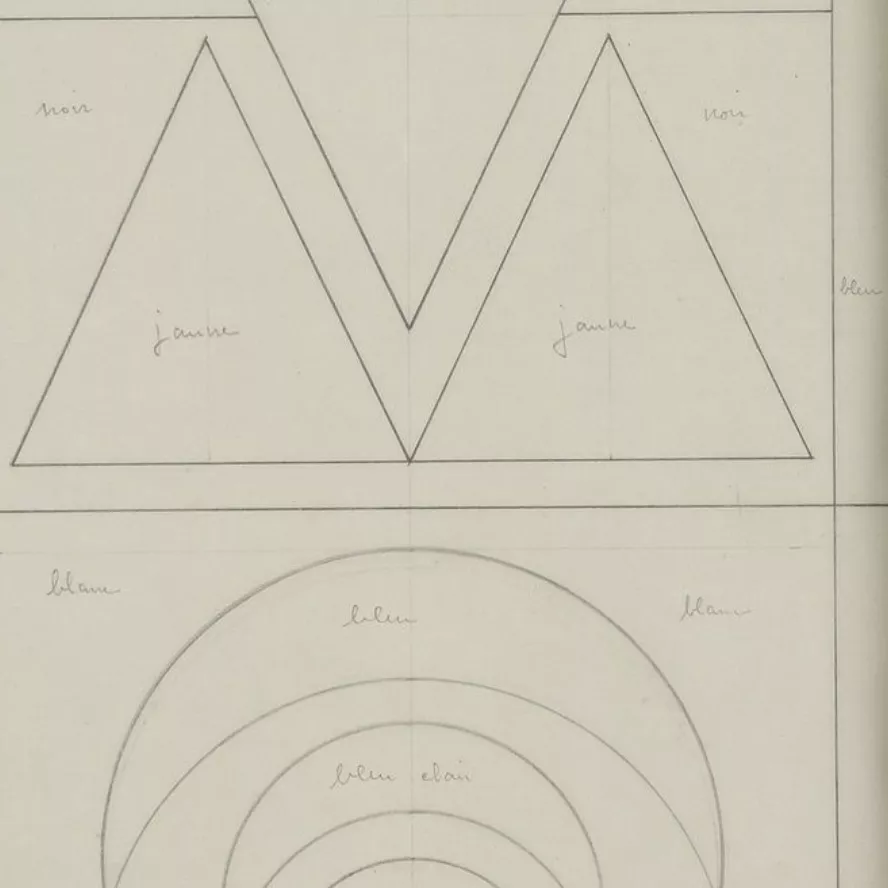 Auguste Herbin, dessin d'&eacute;tude