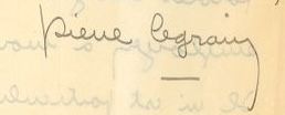 Signature de Pierre Legrain