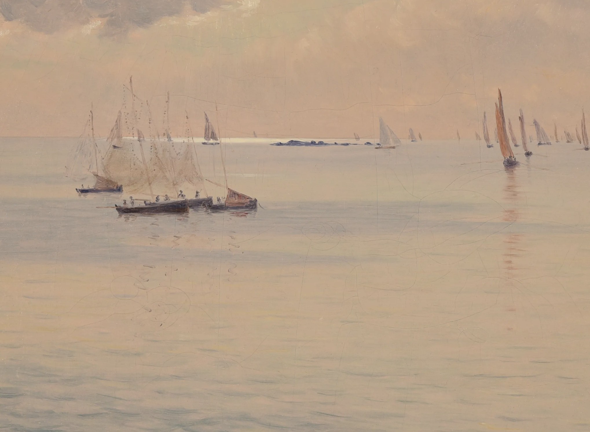 Alfred Guillou, huile sur toile