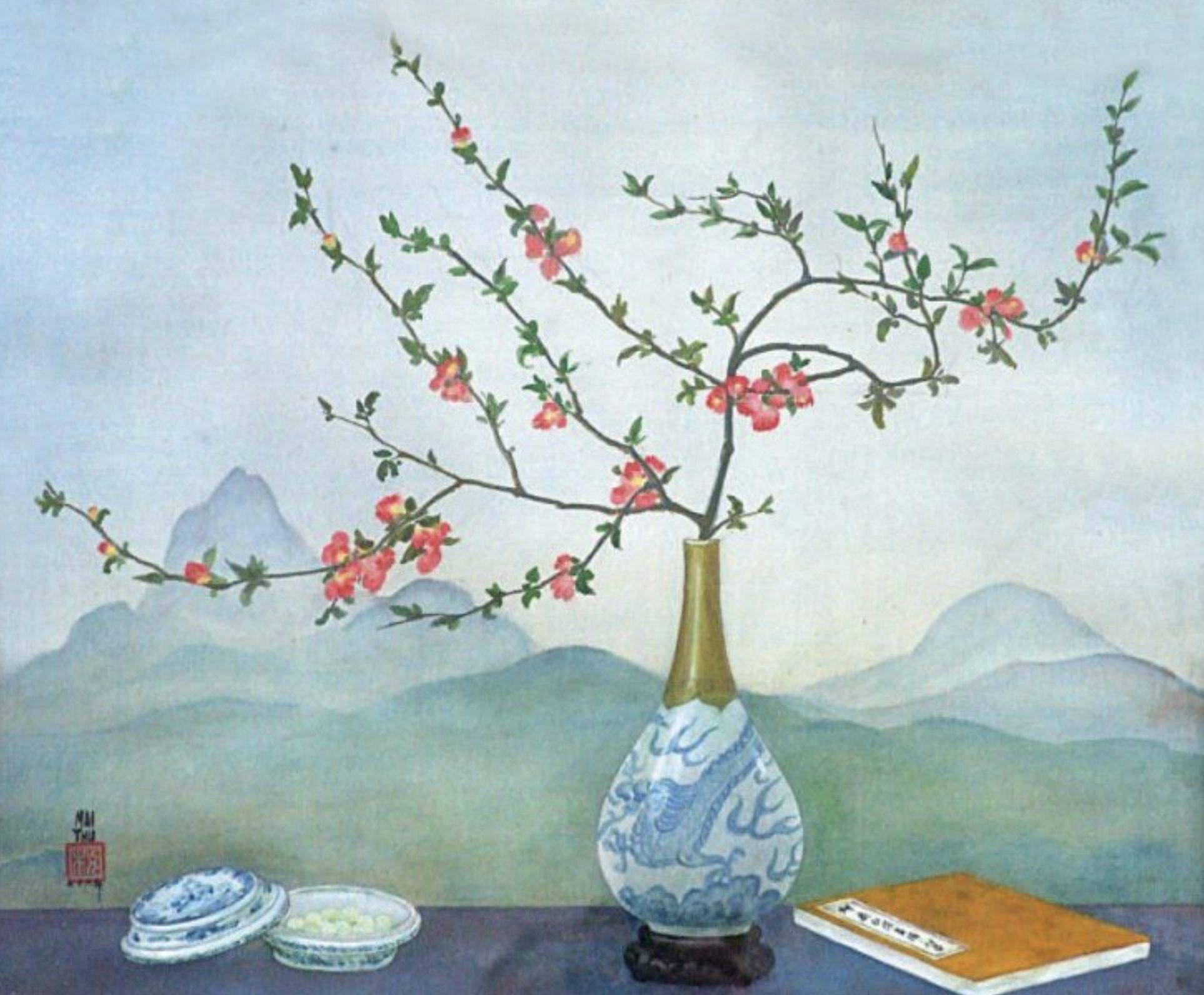Mai Thu, peinture sur soie
