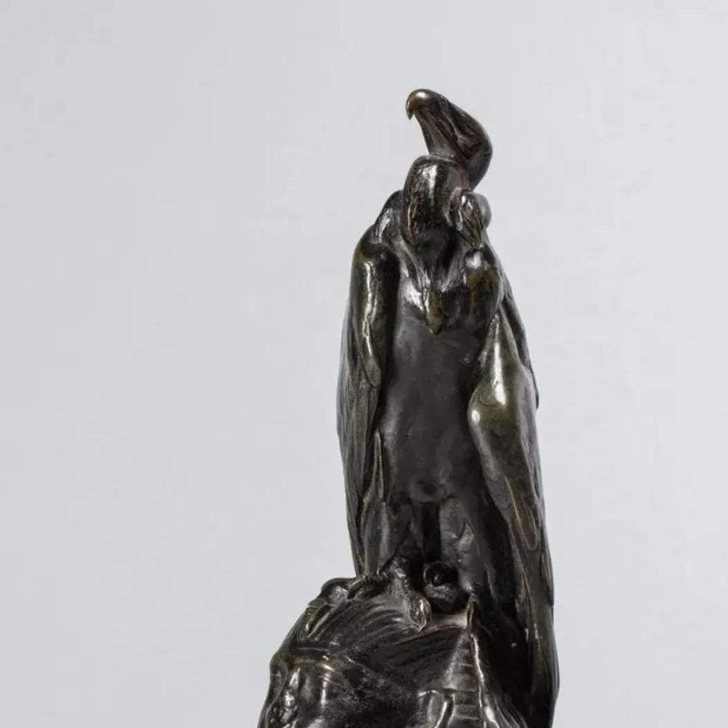 Auguste Cain, bronze &agrave; patine brune