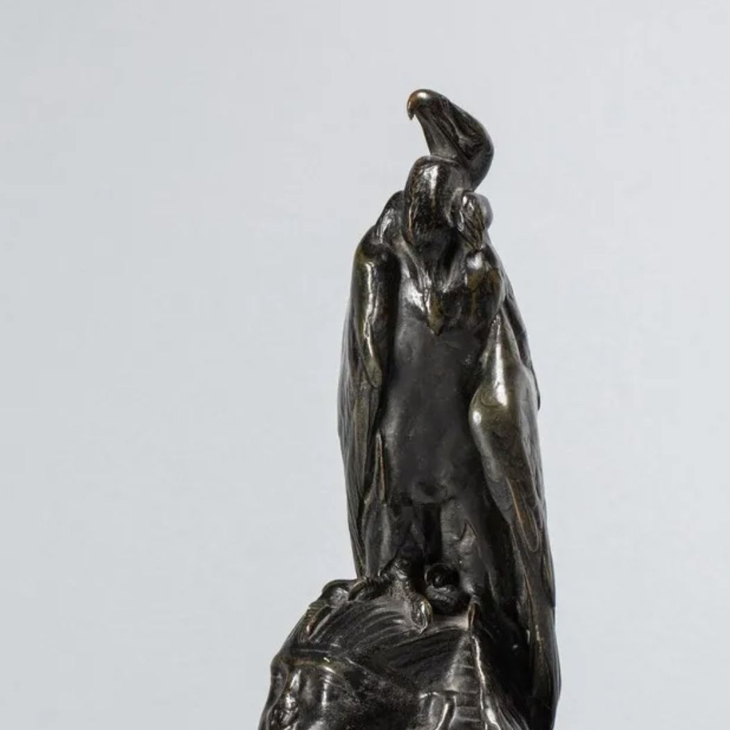 Auguste Cain, bronze à patine brune