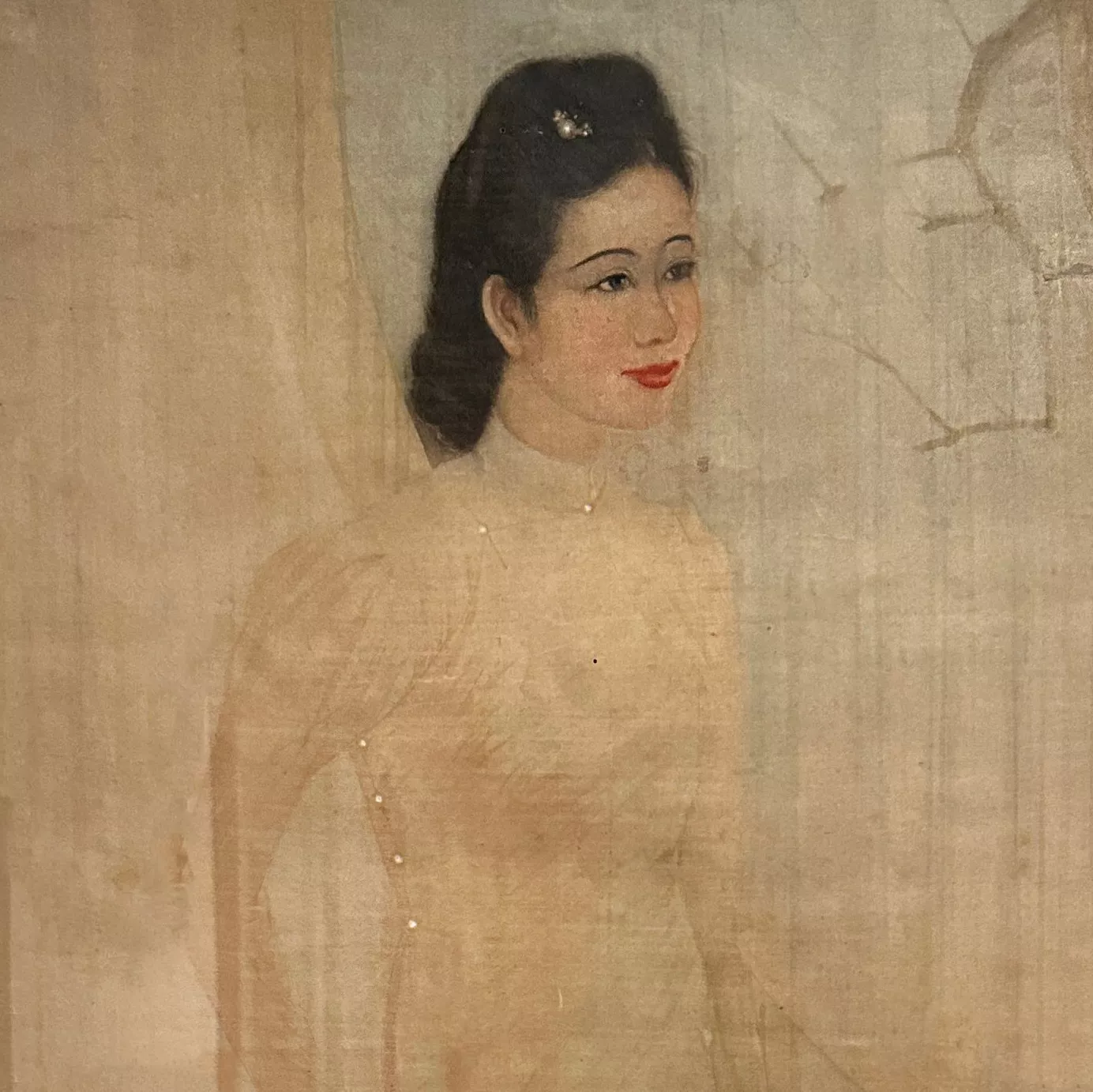 Le Van De, peinture sur soie