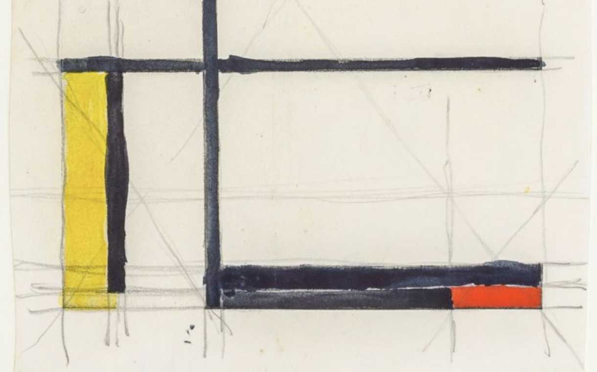 Vilmos Huszar, dessin et gouache sur papier