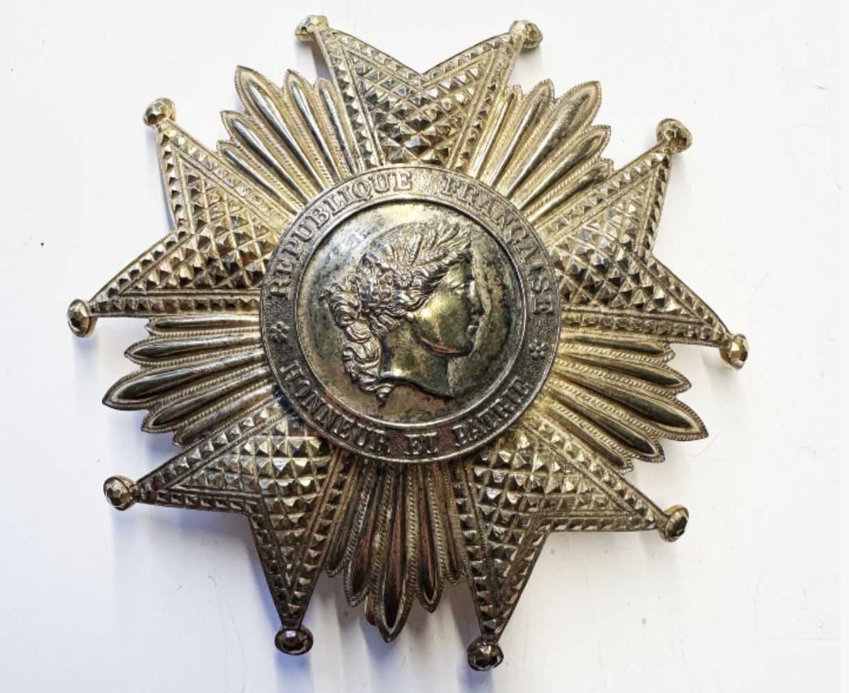 Plaque de grand croix de l'ordre de la légion d'honneur vermeil