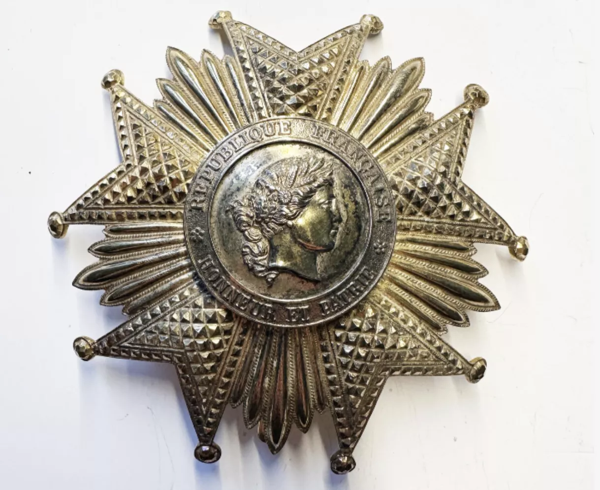 Plaque de grand croix de l'ordre de la légion d'honneur vermeil