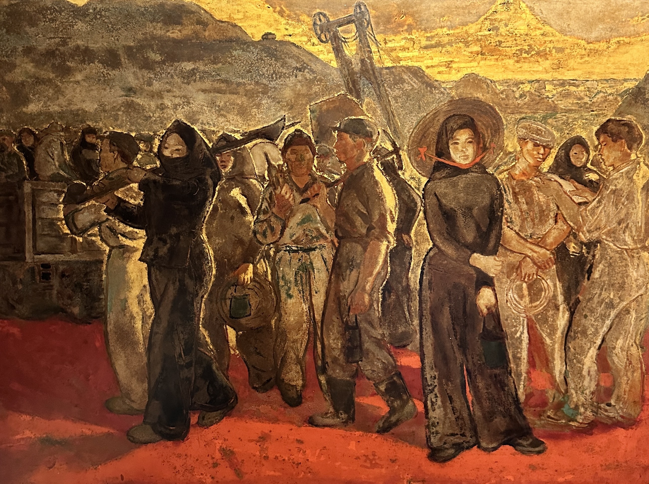 Nguyen Sy Ngoc, laque sur panneau