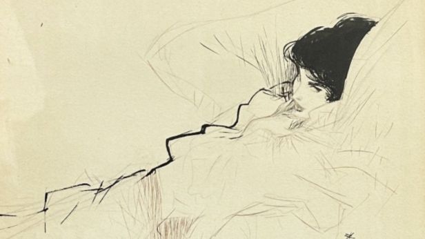 René GRUAU (1909-2004), Élégante étendue