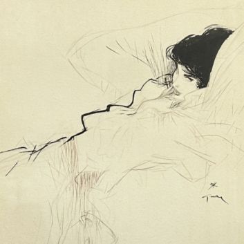 René GRUAU (1909-2004), Élégante étendue