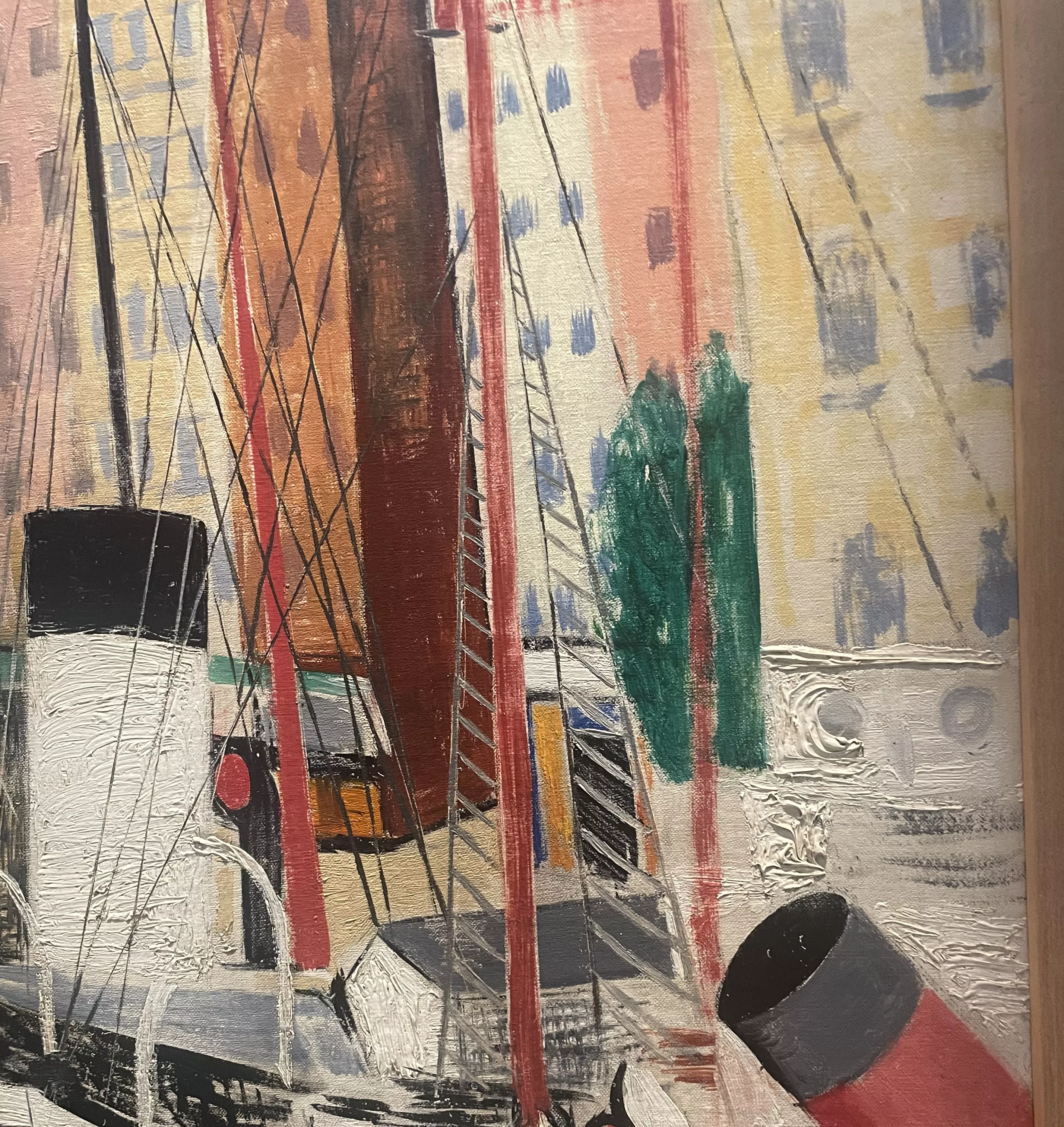 Kisling, huile sur toile, d&eacute;tail