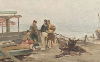 Adrien Tanoux, huile sur toile