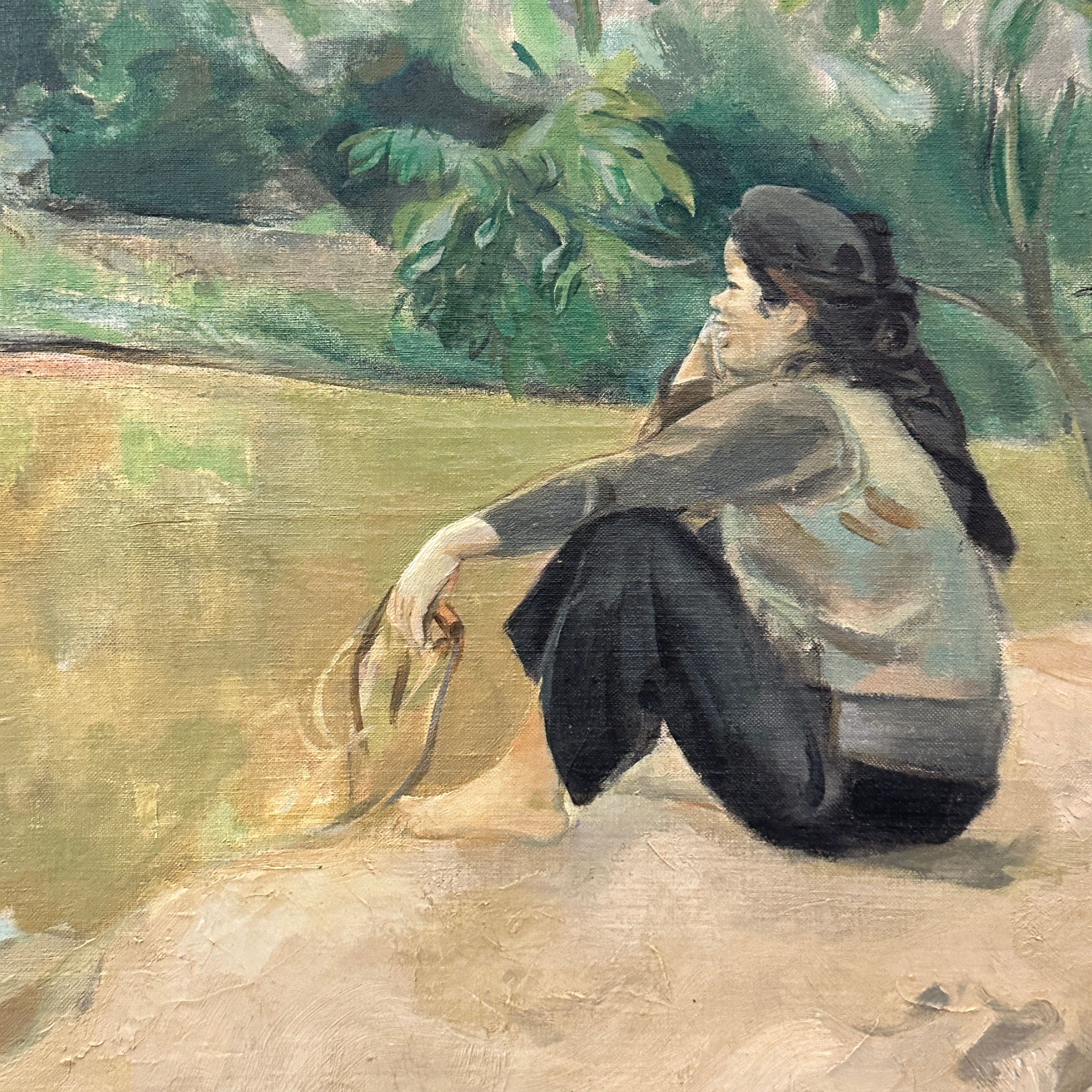 Tran Van Can, huile sur toile