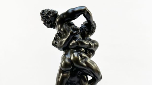 D'après Stefano MADERNO (1575-1636), Hercule et Antée, bronze à patine brune