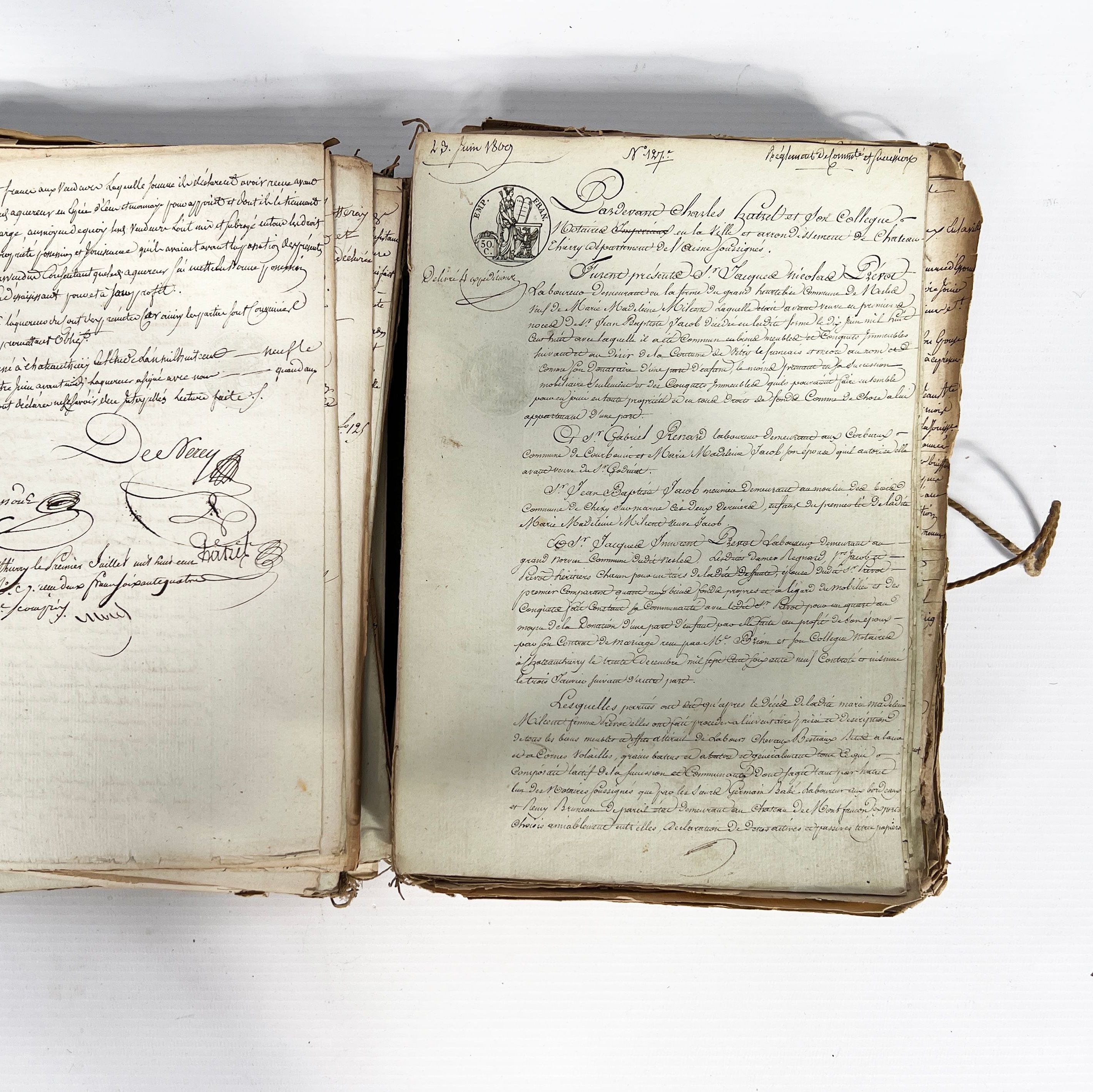 Intérieur d'un livre ancien