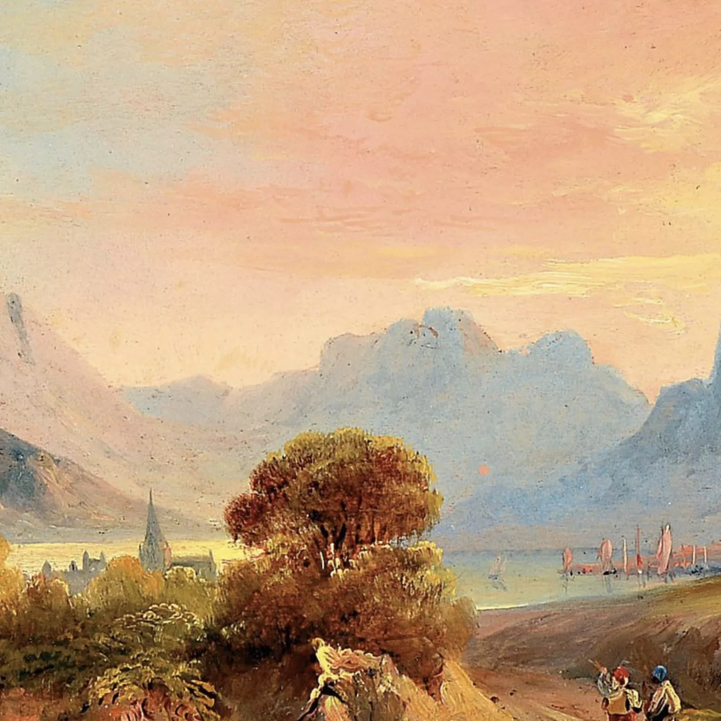 Attribu&eacute;e &agrave; Richard Parkes Bonington, huile sur toile