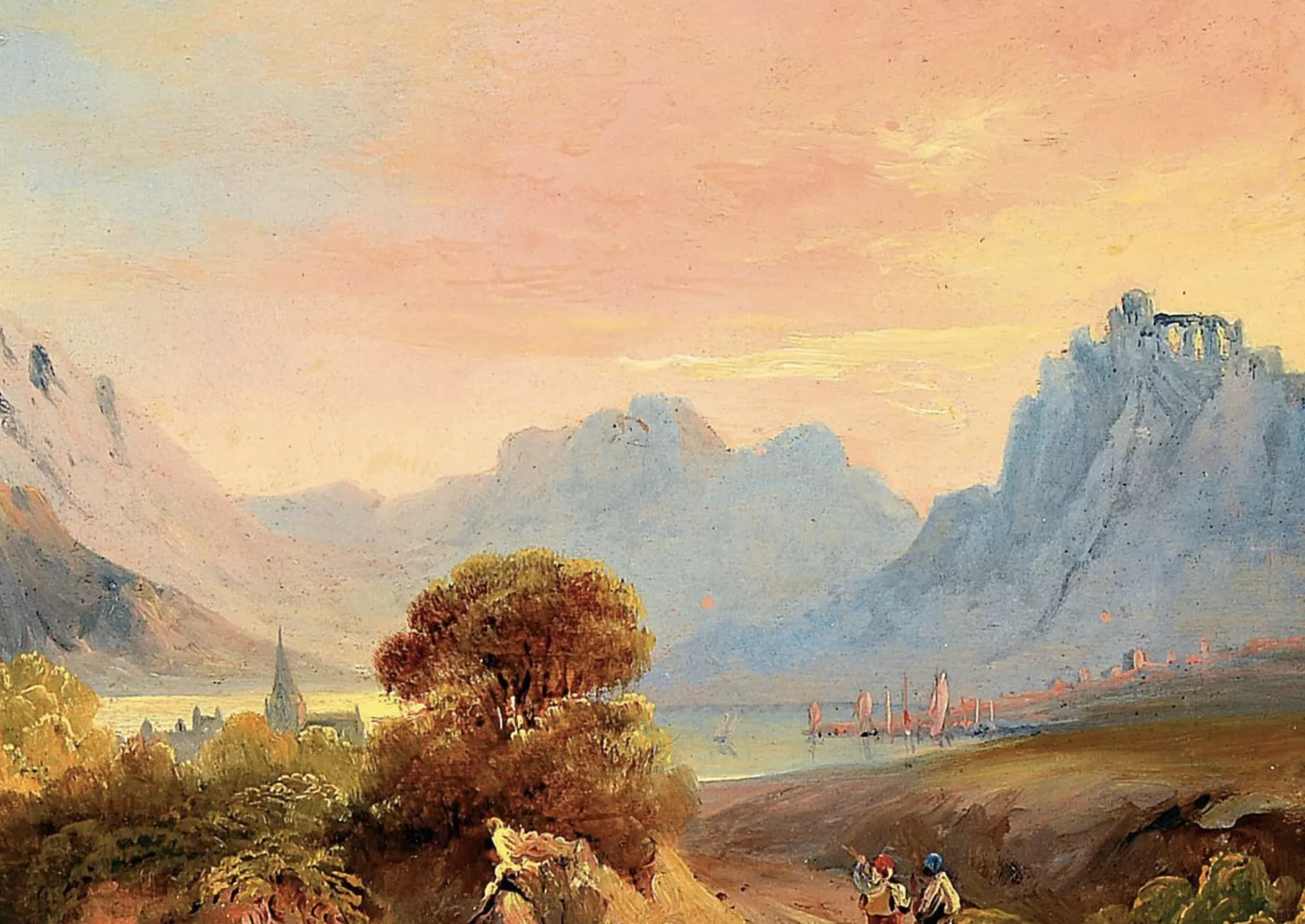 Attribu&eacute;e &agrave; Richard Parkes Bonington, huile sur toile
