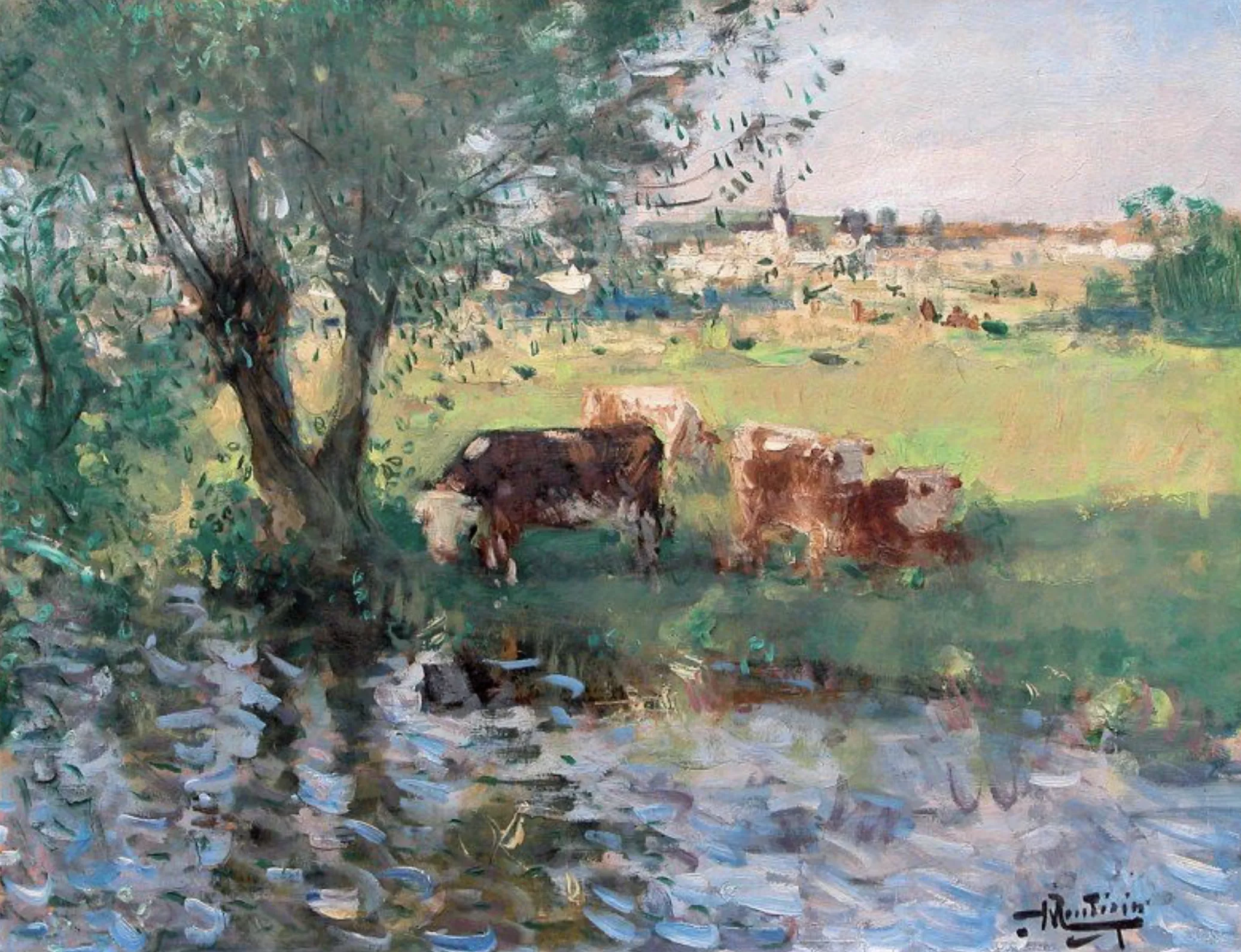 Montezin, huile sur toile