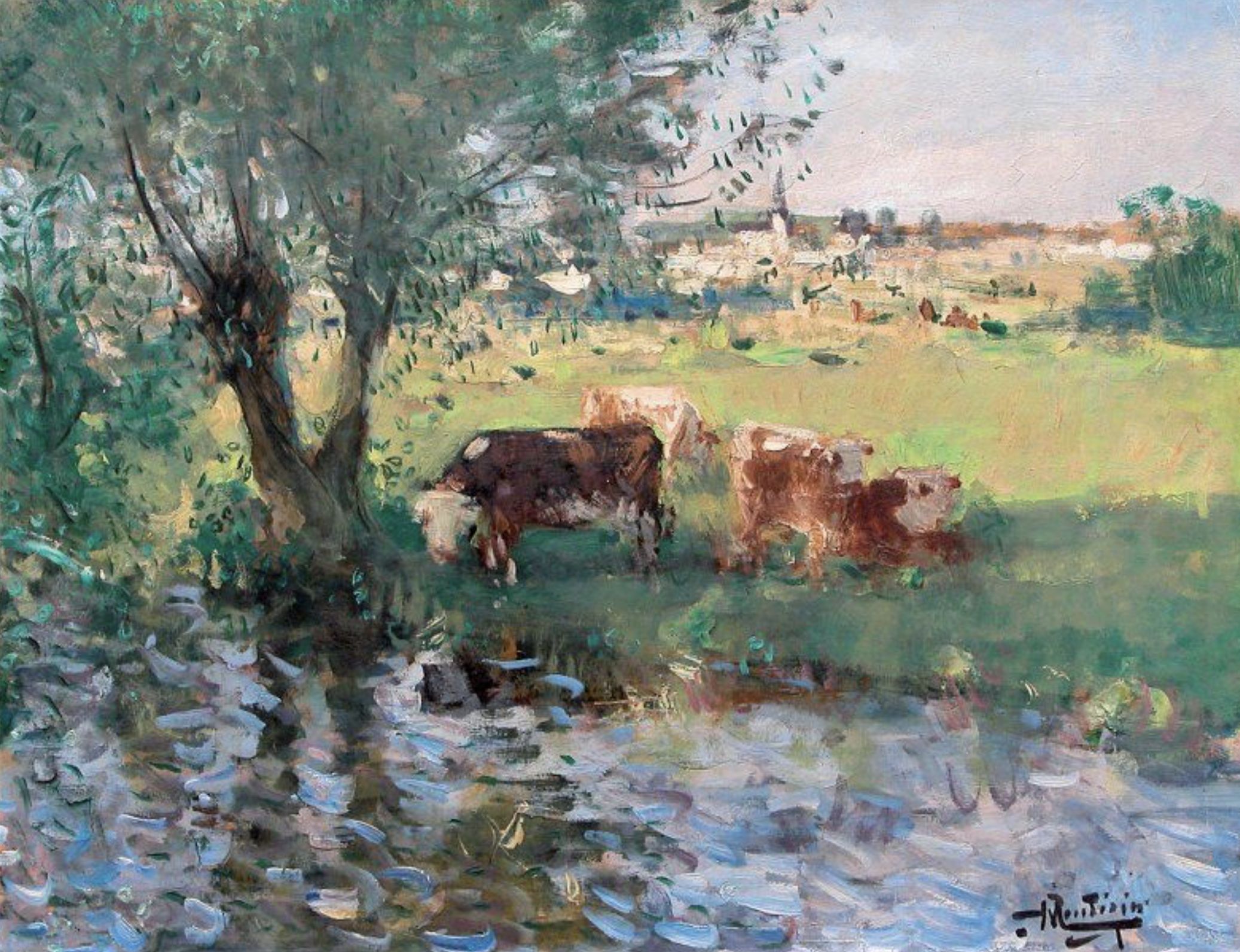 Montezin, huile sur toile