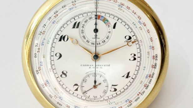 OMEGA CHRONOGRAPHE Montre de poche chronographe en or jaune 18K (750 millièmes)