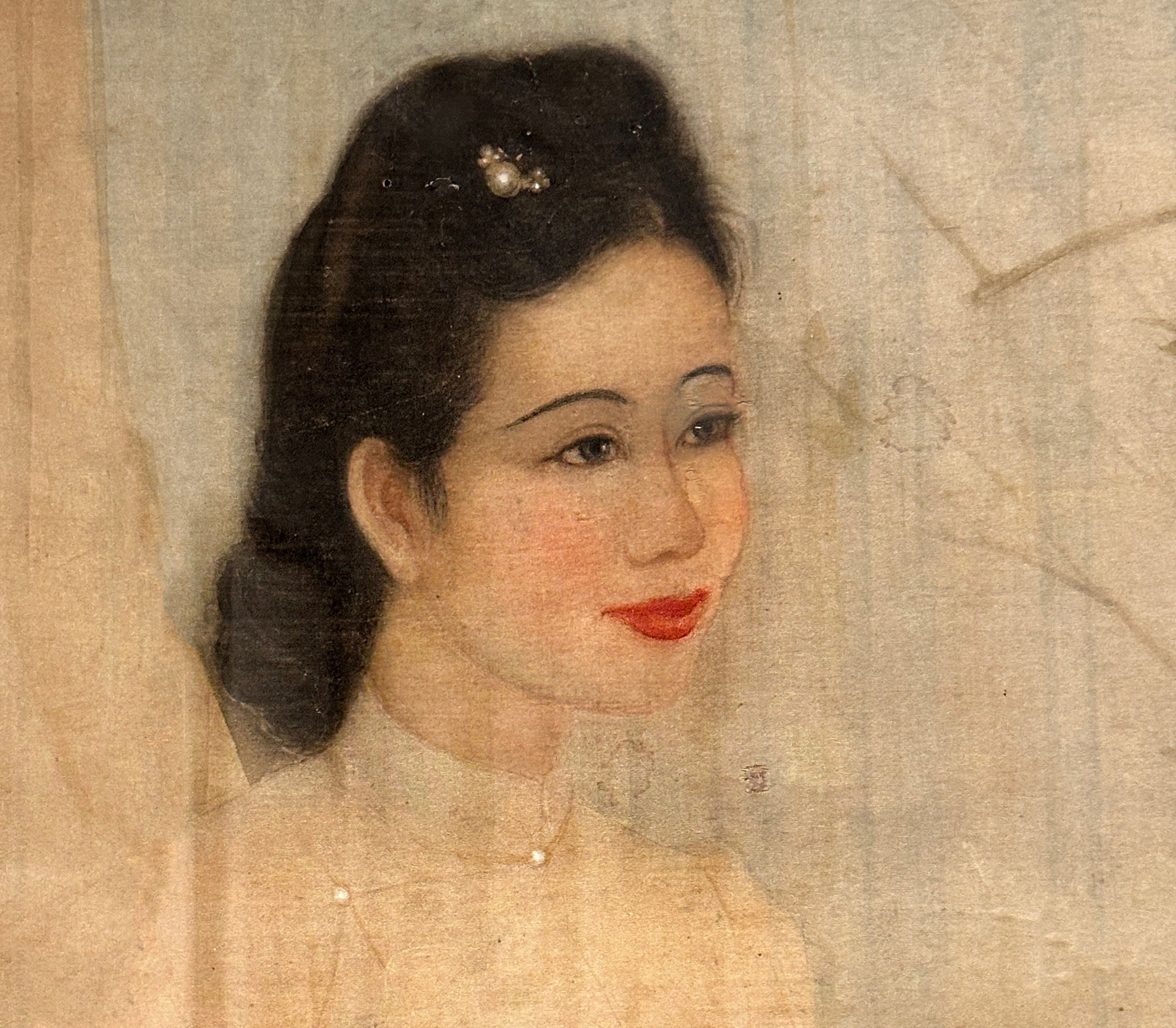 Le Van De, peinture sur soie