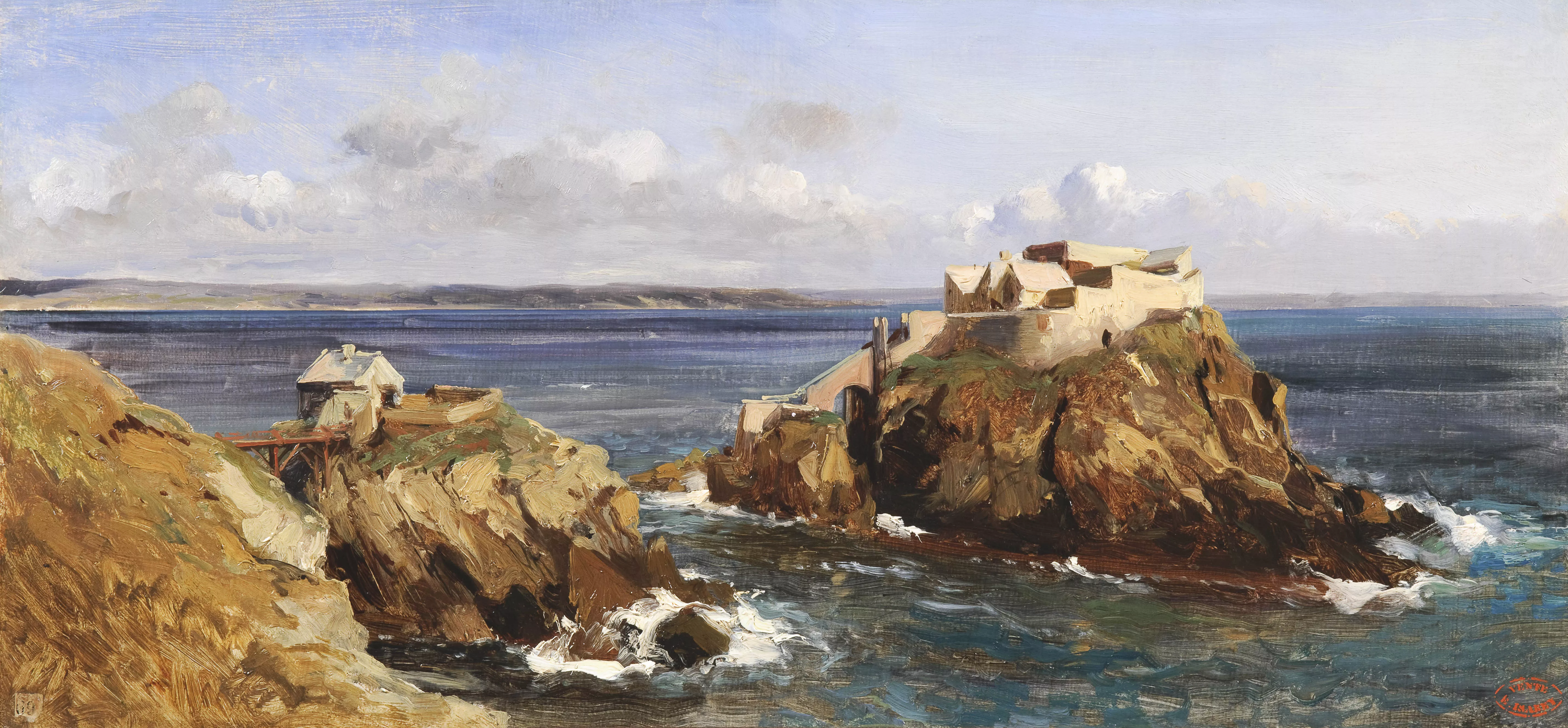 Eug&egrave;ne Isabey, huile sur toile