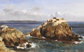 Eugène Isabey, huile sur toile